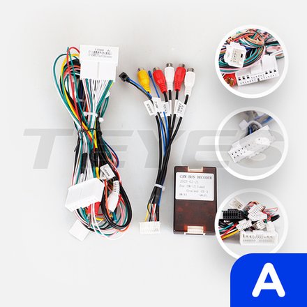 Комплект рамки с разъёмами 9" Toyota LC 200 2007-2015 климат на ШГУ, кнопки слева