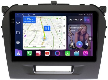 Магнитола для Suzuki Vitara 2015+ - FarCar 212/571M монитор 9.5" QLED на Android 14, TS18, CarPlay, 4G SIM-слот