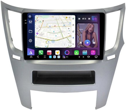 Магнитола для Subaru Legacy 5, Outback 4 2009-2014 (правый руль) - FarCar XXL9-7184RS монитор 9.5" 2K QLED на Android 14, TS20, 8+256Гб, CarPlay, 4G SIM-слот