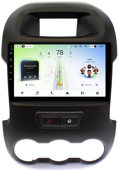 Магнитола для Ford Ranger 3 2011-2015 (рамка тип 2) - Teyes CC4L монитор 9" IPS на Android 14, Быстрая, Snapdragon 662, CarPlay, 4G SIM-слот