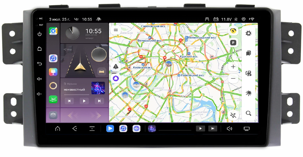Магнитола для KIA Mohave 2008-2017 - Kuberg QLed, Android 13, TS20, CarPlay, SIM-слот