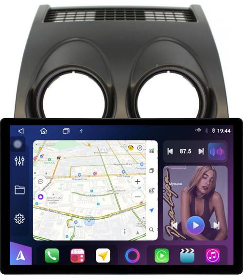 Магнитола для Nissan Qashqai J10 2006-2013, Dualis - FarCar BX877 монитор 13" 2K QLED на Android 13, TS10, 6+128, CarPlay, 4G SIM-слот