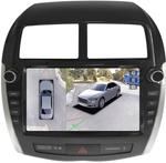 Магнитола для Mitsubishi ASX 2010-2016, Peugeot 4008, Citroen C4 Aircross (рамка с крутилками и кнопками) - Teyes CC3-2K-360 на Android 10, Быстрая, 2K QLED, CarPlay, 4G SIM-слот, 4 камеры в комплекте