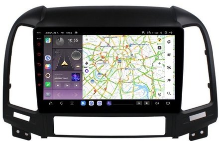 Магнитола для Hyundai Santa Fe 2006-2012 - Kuberg OL-9717 QLed, Android 13, TS20, CarPlay, SIM-слот