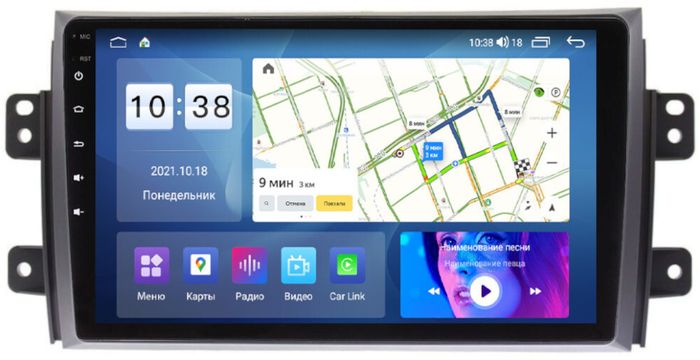 Магнитола для Suzuki SX4 2006-2014 - Parafar PF124UHD на Android 13, QLED, ТОП процессор, 8Гб+128Гб, CarPlay, 4G SIM-слот