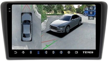 Магнитола для Skoda Rapid 1 2012-2020 (рамка тип 1) - Teyes CC3-2K-360 на Android 10, 2K QLED, 6Гб+128Гб, CarPlay, 4G SIM-слот, 4 камеры в комплекте