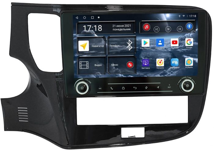 Магнитола для Mitsubishi Outlander 3 2020-2022 (полная поддержка 360 обзора) - Redpower K 256 Android 10, ТОП процессор, Hi-Fi звук, 6Гб+128Гб, CarPlay, SIM-слот