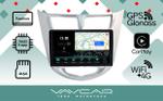 Магнитола для Hyundai Solaris (рамка серебро) 2010-2016 - Vaycar VA23-0067-2K на Android 13, Быстрая, 2K QLED, CarPlay,4G SIM-слот