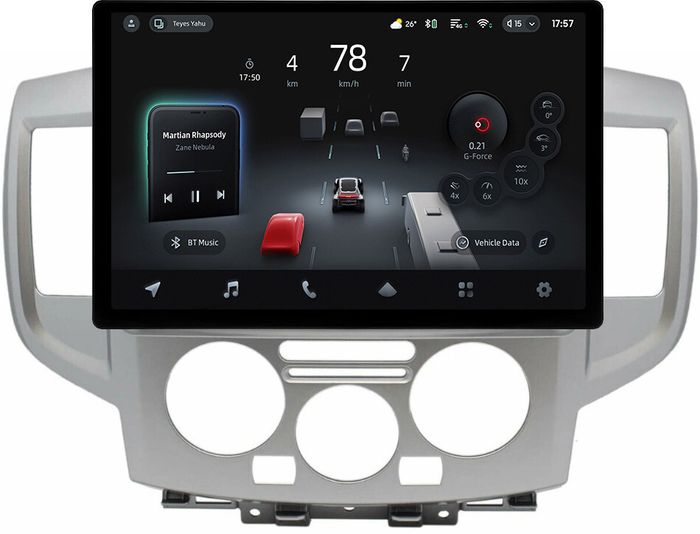 Магнитола для Nissan NV200 2009+ (рамка серебро) - Teyes CC4-PRO монитор 13" 2K QLED на Android 13, Snapdragon 778G, ИИ, CarPlay, DSP, 4G SIM-слот