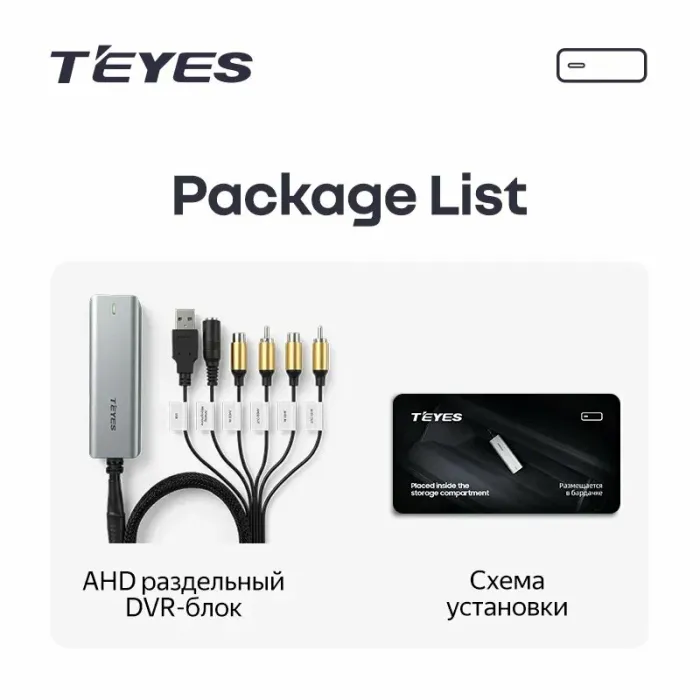 Блок видеозаписи с камер для автомагнитол Teyes CC4 и CC4L - AHD-DVR-BOX (ADAS, Teyes Online, режим охраны)