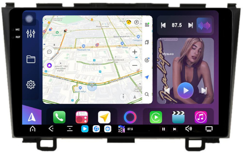 Магнитола для Honda CR-V 3 2006-2012 - FarCar XXL009M монитор 9.5" 2K QLED на Android 14, TS20, 8+256Гб, CarPlay, 4G SIM-слот