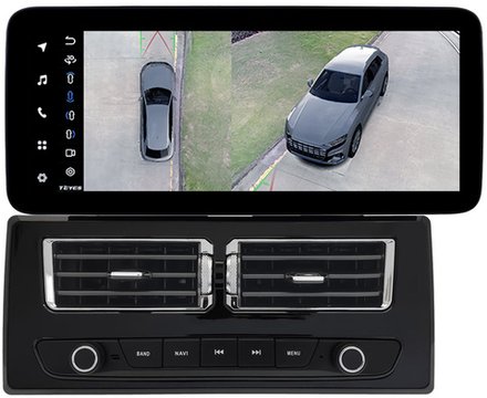 Магнитола для BMW X5 E53 2000-2006, 5 E39 (все комплектации) - Teyes LUX ONE 360 (рамка с кнопками и крутилками) - монитор 12.3" 2K QLED на Android 10, 6/128Гб, CarPlay, 4G SIM-слот, 4 камеры в комплекте