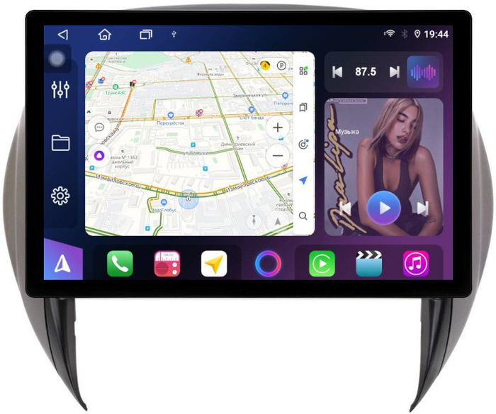 Магнитола для Toyota RAV4 2 2003-2005 - FarCar BX877 монитор 13" 2K QLED на Android 13, TS10, 6+128, CarPlay, 4G SIM-слот