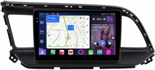 Магнитола для Hyundai Elantra 6 2018-2020 (штатная КЗВ) - FarCar 1159M монитор 9.5" QLED на Android 14, TS18, CarPlay, 4G SIM-слот