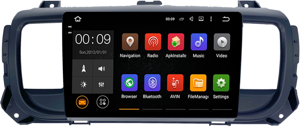 Магнитола для Peugeot Traveller/Expert, Citroen SpaceTourer/Jumpy, Opel Zafira Life/Vivaro - AIROC 2K RX-2907 Android 13, QLed+2K, ТОП процессор, 8/128, CarPlay, SIM-слот