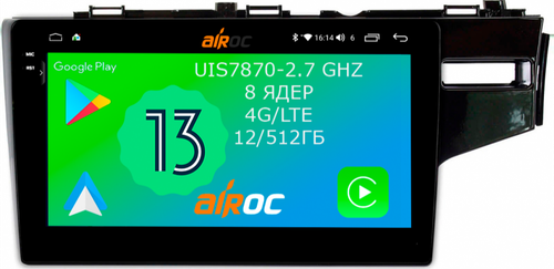 Магнитола для Honda Fit 3 2013-2020 - Airoc 2K AU-1912R на Android 13, TS20, 12/512Гб, SIM-слот