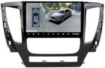 Магнитола для Mitsubishi Pajero Sport 3 2016-2020 АКПП (поддержка климата и БК) - Teyes CC3-2K-360 на Android 10, 2K QLED, 6Гб+128Гб, CarPlay, 4G SIM-слот, 4 камеры в комплекте