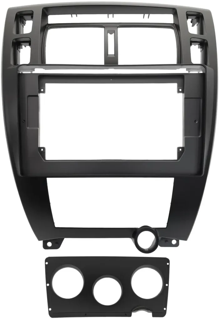 Магнитола для Hyundai Tucson 1 2004-2009 (рамка черная) - FarCar монитор 12.3" 2K QLED на Android 14, TS10, CarPlay, 4G SIM-слот