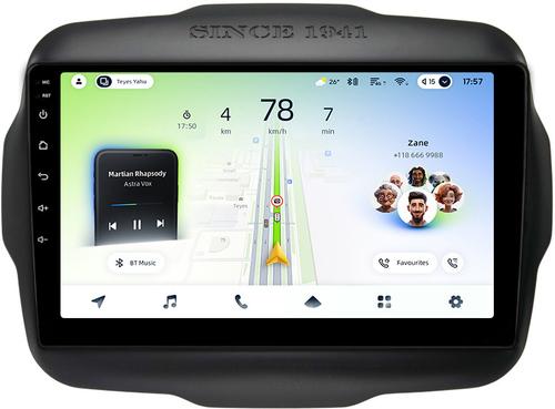 Магнитола для Jeep Renegade 2014-2021 - Teyes CC4L монитор 9" IPS на Android 14, Быстрая, Snapdragon 662, CarPlay, 4G SIM-слот