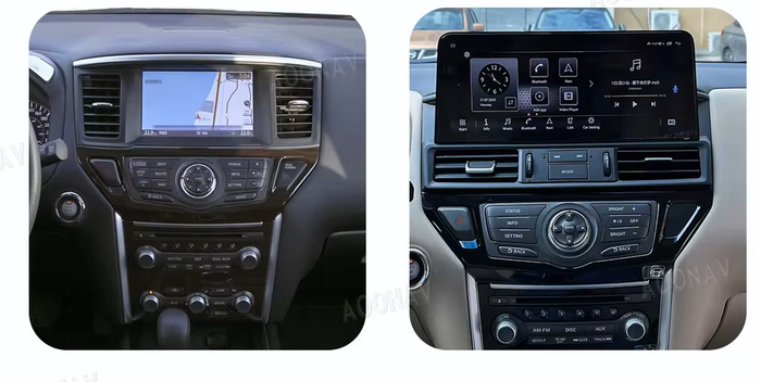 Магнитола для Nissan Pathfinder (R52) 2014-2016 (поддержка Bose и 360) - Kuberg монитор 12.3" на Android 13, Быстрая, Carplay, 4G SIM-слот