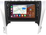 Магнитола для Toyota Camry 50 2011-2014 (рамка серебристо-черная под 9") - Canbox 9-3103 Android 10, Быстрая, CarPlay, 4G SIM-слот
