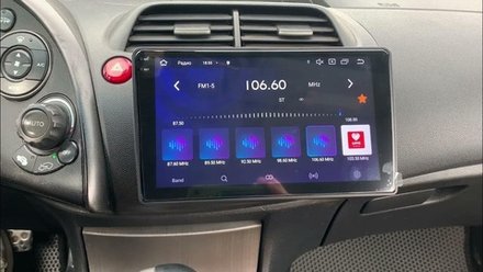 Магнитола для Honda Civic 8 хэтчбэк 2006-2011 левый руль - Teyes CC3-2K монитор 9.5" 2K QLED на Android 10, ТОП процессор, CarPlay, 4G SIM-слот