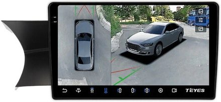 Магнитола для Mercedes-Benz C-класс W204 2011-2014 NTG 4.5/4.7 - Teyes CC3-2K-360 на Android 10, 2K QLED, 6Гб+128Гб, CarPlay, 4G SIM-слот, 4 камеры в комплекте