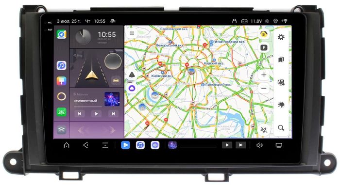 Магнитола для Toyota Sienna 3 2010-2014 - Kuberg OL-9695 QLed+2K, Android 13, TS20, CarPlay, 4G SIM-слот