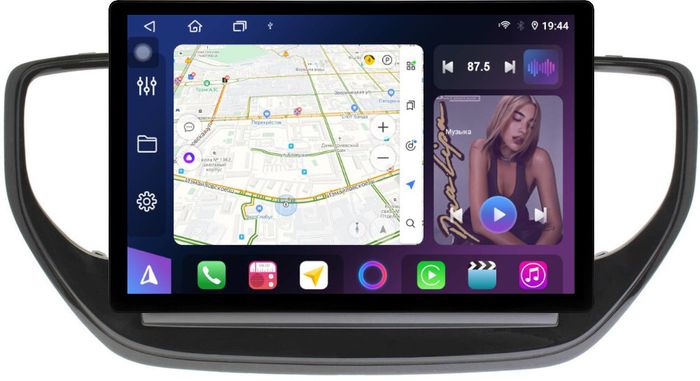 Магнитола для Hyundai Solaris 2 2020-2022 (штатная навигация) - FarCar BX877 монитор 13" 2K QLED на Android 13, Быстрая, CarPlay, 4G SIM-слот