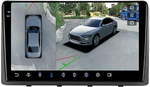 Магнитола для KIA Carnival 3 2014-2020 (рамка-накладка) - FarCar BX3080M-360 монитор 9.5" 2K QLED на Android 13, 6Гб+128Гб, CarPlay, 4G SIM-слот, 4 камеры в комплекте