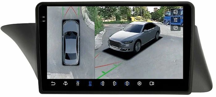 Магнитола для Lexus ES200, ES250, ES300h, ES350 2012-2018 (джойстик-мышь) - FarCar BX9-360-ES12C монитор 9.5" 2K QLED на Android 13, Быстрая, CarPlay, 4G SIM-слот, 4 камеры в комплекте