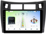 Магнитола для Toyota Vitz 2, Yaris 2 2005-2011 (рамка черная) - Teyes CC4L монитор 9" IPS на Android 14, Snapdragon 662, CarPlay, 4G SIM-слот