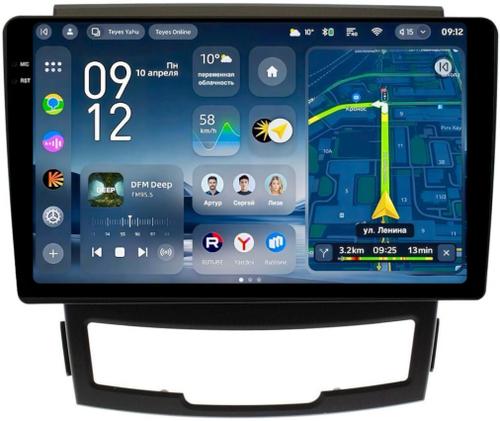 Магнитола для SsangYong Actyon 2 2011-2013 - Teyes CC4-PRO монитор 9.5" 2K QLED на Android 13, Snapdragon 778G, ИИ, CarPlay, DSP, 4G SIM-слот