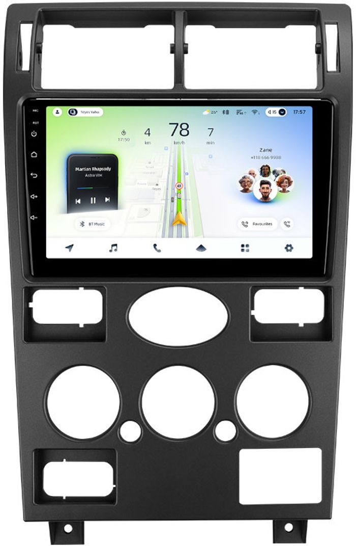 Магнитола для Ford Mondeo 3 2000-2006 (кондиционер) - Teyes CC4L монитор 9" IPS на Android 14, Snapdragon 662, CarPlay, 4G SIM-слот