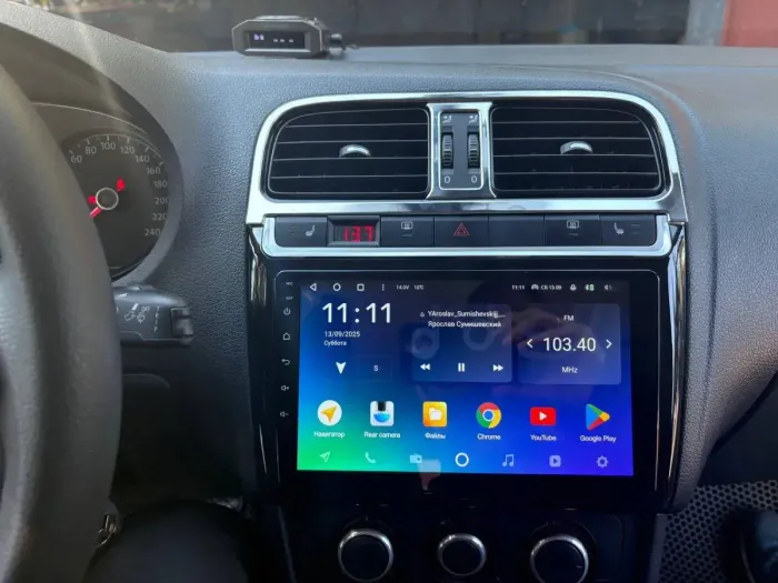 Магнитола для Volkswagen Polo 2009-2020 (рамка черная глянцевая) - CanBox 9-0490 Android 10, 8-ядер, SIM-слот