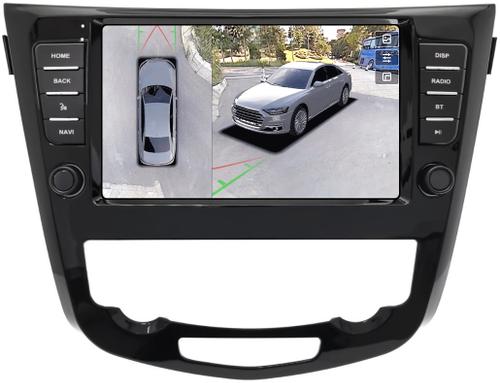Магнитола для Nissan X-Trail T32, Qashqai J11 2014-2022 (климат, рамка большая с кнопками) - Teyes CC3-2K-360 монитор 9.5" 2K QLED на Android 10, 6Гб+128Гб, CarPlay, 4G SIM-слот, 4 камеры в комплекте