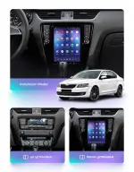 Магнитола для Skoda Octavia A7 2013-2020 (кондиционер) - Teyes TPRO 2 монитор 9.7" QLED в стиле "Тесла" на Android 10, Быстрая, 4G SIM-слот