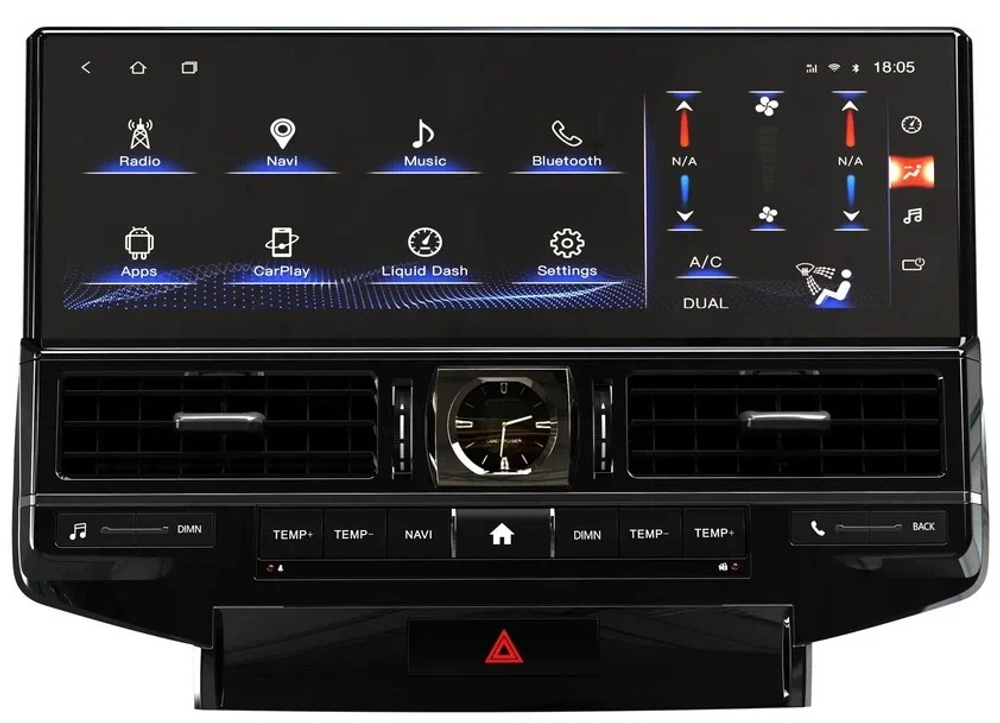 Магнитола для Toyota Land Cruiser 200 2007-2015 (штатная камера или 360) - Kuberg ZH-T1602X на Android 12, 8Гб+128Гб, 4G SIM-слот, CarPlay