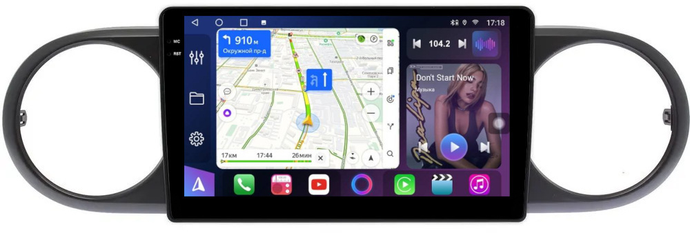 Магнитола для Toyota Corolla Rumion 2007-2016 - FarCar BM9-9583 монитор 9.5" QLED на Android 14, TS10, 4+32Гб, CarPlay, 4G SIM-слот