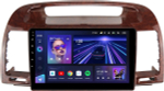 Магнитола для Toyota Camry 30 2001-2006 (рамка дерево 1) - Teyes CC3 монитор 9" QLED на Android 10, ТОП процессор, 4Гб+32Гб, CarPlay, 4G SIM-слот