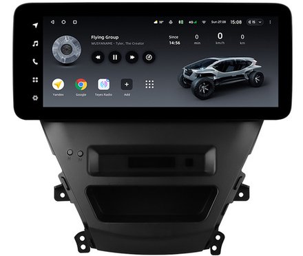 Магнитола для Hyundai Elantra 5 MD 2013-2015 (перенос БК вниз) - Teyes LUX ONE ROUND монитор 12.3" 2K QLED на Android 10, CarPlay, 4G SIM-слот