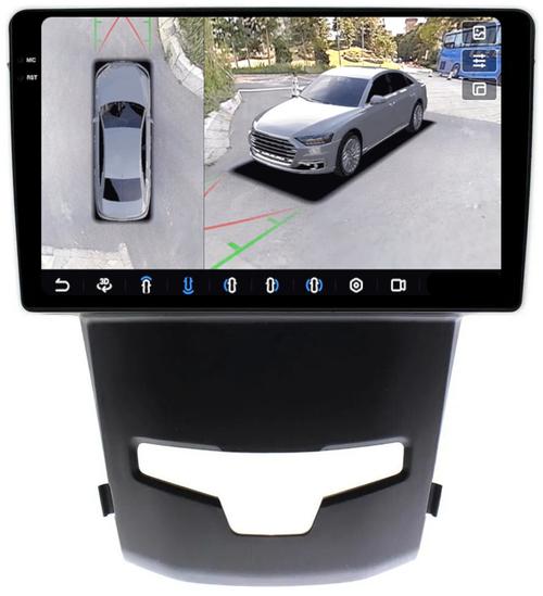Магнитола для SsangYong Actyon 2 2013-2021 - FarCar BX355M-360 монитор 9.5" 2K QLED на Android 13, 6Гб+128Гб, CarPlay, 4G SIM-слот, 4 камеры в комплекте