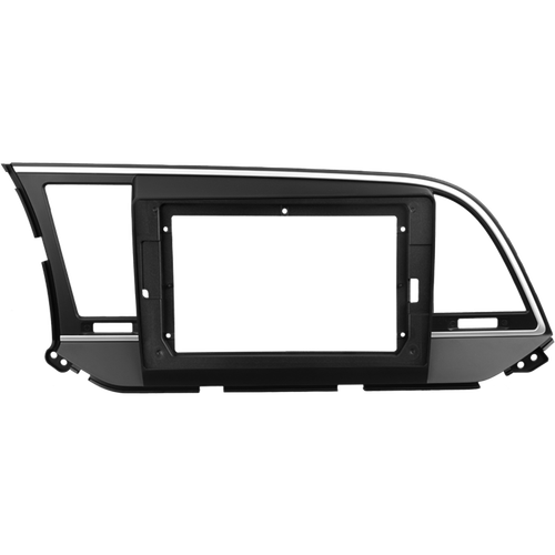 Комплект рамки с разъёмами 9"+can Hyundai Elantra 6 2016-2018 (штатная камера) серебристые окантовки