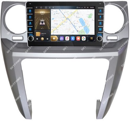 Магнитола для Land Rover Discovery 3 2005-2009 (закругленные углы) - Kuberg SF-9703-2 (кнопки и крутилки), Android 12, TS10,  CarPlay, 4G SIM-слот