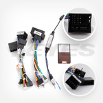 Комплект рамки с разъёмами 9"+can Mercedes-Benz G-class 2001-2006, С-class W203 2000-2004 F1 (большая, ровная сверху)