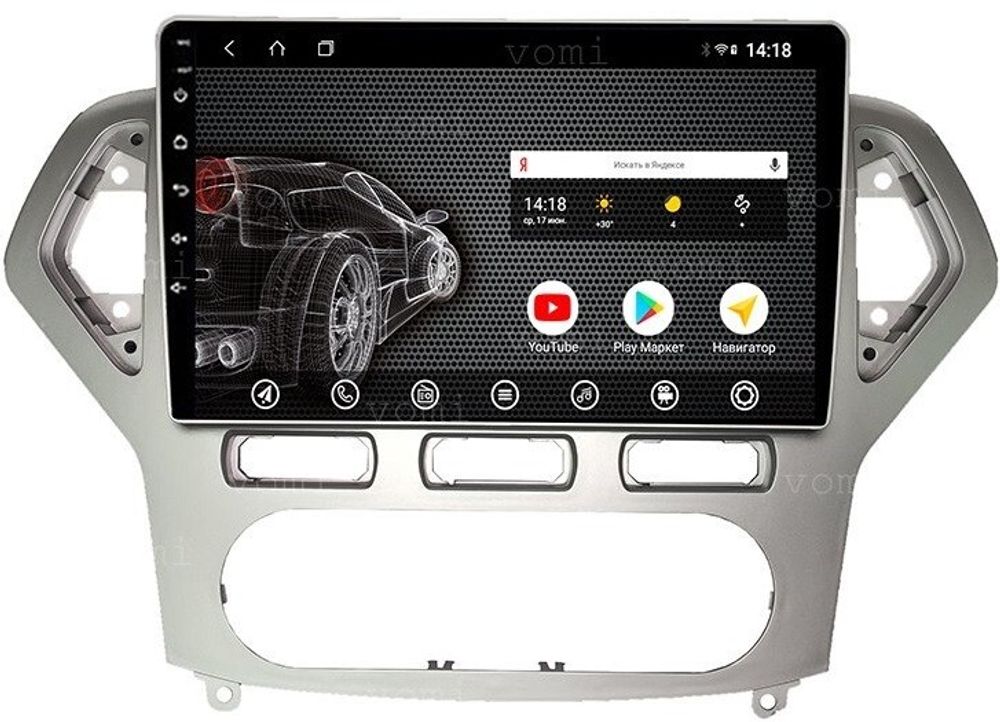 Магнитола для Ford Mondeo 4 2007-2010 (кондиционер) - AK517R10-MTK Android 10, 8-ядер, 2Гб-32Гб