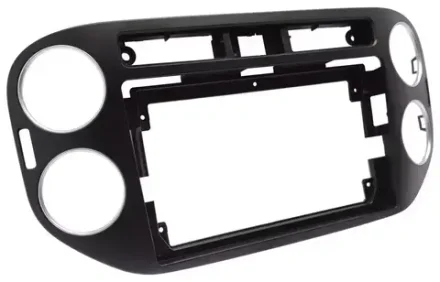 Магнитола для Volkswagen Tiguan 1 2011-2016 (аварийка прямоугольная, рамка чёрная) - FarCar XXL489M монитор 9.5" 2K QLED на Android 14, TS20, 8+256Гб, CarPlay, 4G SIM-слот