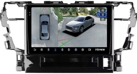 Магнитола для Toyota Alphard 30, Vellfire 2015-2023 (менее 10 динамиков, правый руль) - Teyes CC3-2K-360 монитор 10.36" 2K QLED на Android 10, 6Гб+128Гб, CarPlay, 4G SIM-слот, 4 камеры в комплекте