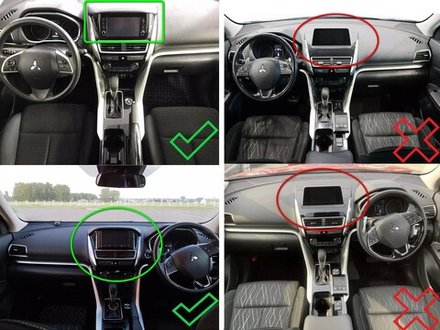 Магнитола для Mitsubishi Eclipse Cross (взамен 206х105мм ШГУ под козырьком) - Teyes CC4 монитор 9.2" 2K QLED на Android 14, Snapdragon 680, DSP, CarPlay, 4G SIM-слот
