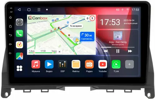 Магнитола для Mercedes-Benz C-класс W204 2007-2011 - Canbox 9-702 Qled, Android 10, ТОП процессор, SIM-слот